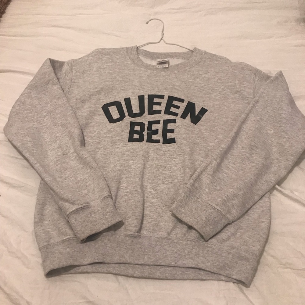 QUEEN BEE Beyonce gray sweatshirt- size S